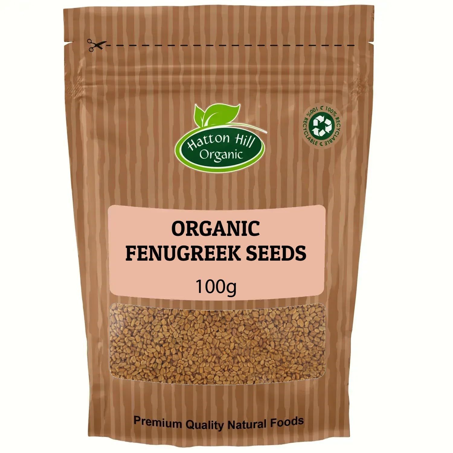 Organic Fenugreek Seeds 100g by Hatton Hill Organic Versatile and Aromatic, Perfect for Curries, Spice Blends, and More