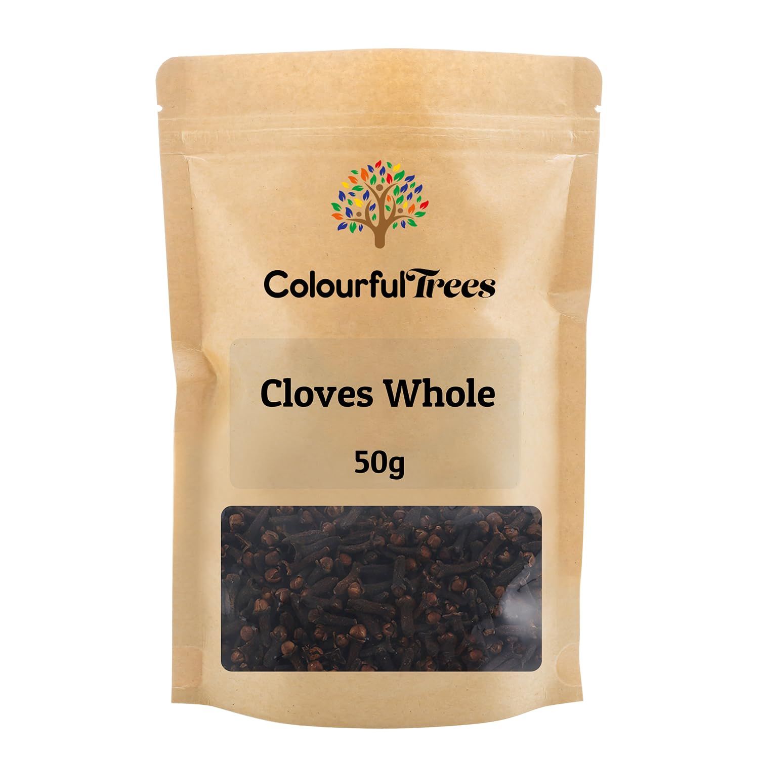 Whole Cloves 50g - Premium Grade by Colourful Trees for Tea, Cooking, Infused Water &amp; Blends