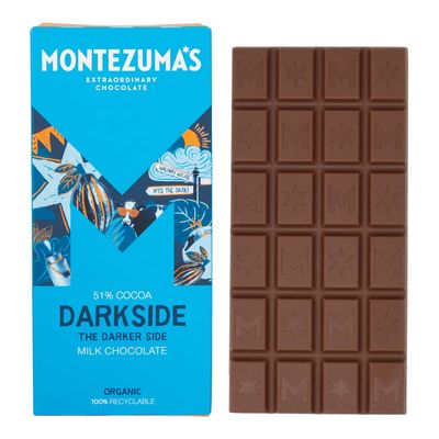 Montezuma's Darkside, 51% Cocoa, Dark Milk Chocolate, Gluten Free &amp; Organic, 90g Bar