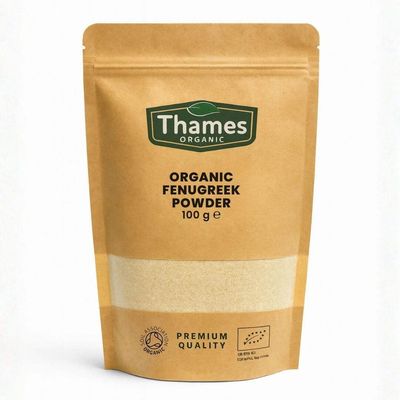 Organic Fenugreek Powder 100g Nutty Sweet Flavor Culinary Treasure for Curries, Stews Thames Organic