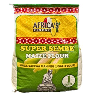African Finest Africa s Finest Super Sembe Maize Flour - White Maize Meal for Ugali, Sadza &amp; Pap, Traditional East African Staple, 4 kg Pack
