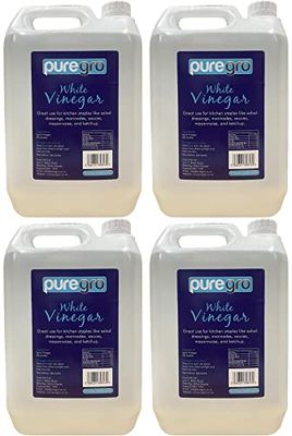 Puregro White Vinegar, 5 Litres (Pack of 4)