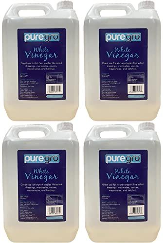 Puregro White Vinegar, 5 Litres (Pack of 4)
