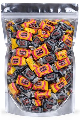 ZANGOC 100+ Fruit Salad &amp; Black Jacks Retro Candies Assorted Sweets-500g Pouch-Pick and mix Sweets Perfect for Weddings, Birthday, Anniversaries, Get Well soon, Party Gifts, Birthday, Thank You Gifts