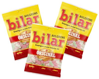 ScandiKitchen Ahlgrens Bilar Original Fruity Marshmallow Bundles 3x125g (Ahlgrens Bilar Original)
