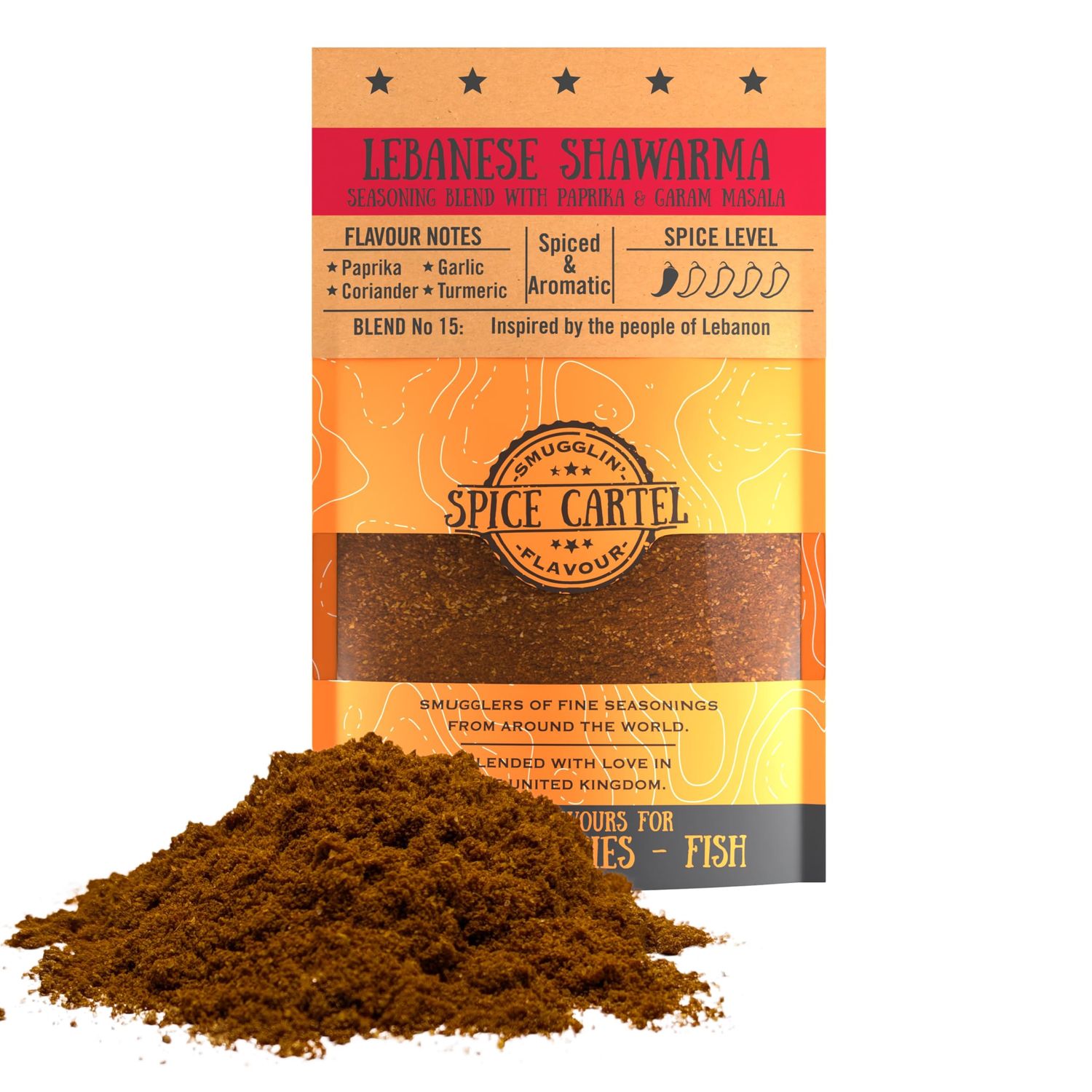 Spice Cartel's Lebanese Shawarma. Seasoning Blend For Authentic Lebanese Chicken. Yoghurt Marinade Recipe. 100g Resealable Pack Seasons 3kg+ Of Protein. Premium UK Hand Blended.