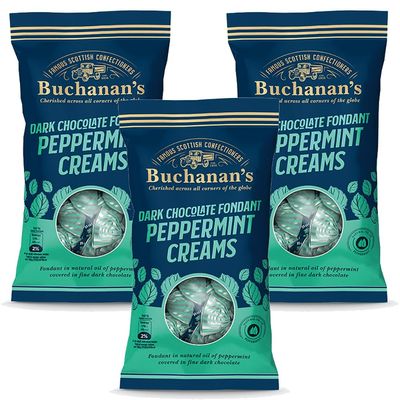 Buchanan's Dark Chocolate Fondant Peppermint Creams 120g (Pack of 3)