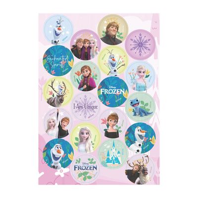 Dekora, Frozen, Mini Wafer Discs, Edible Decorations for Cupcakes, Cookies and Muffins, Perfect Party Supplies, 3,4 CM