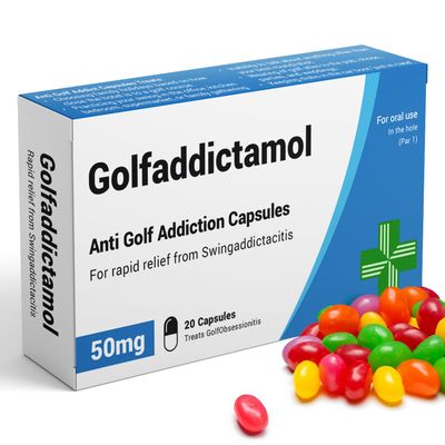 KadoBox - GolfAddictamol Jelly Bean Sweets - 50 g, Funny Golf Gifts for Men Birthday Present