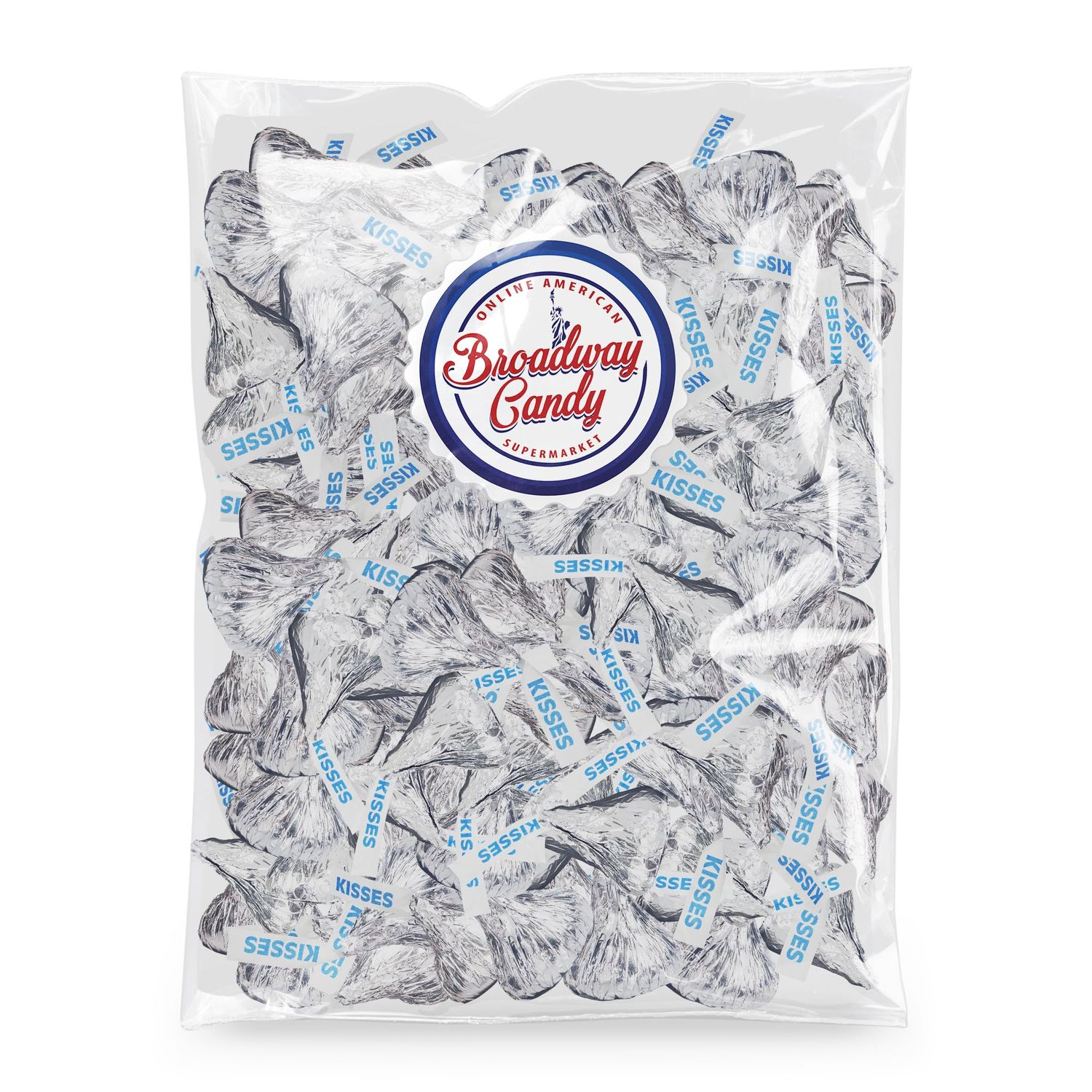 Kisses Bulk Bags (1kg, Silver)