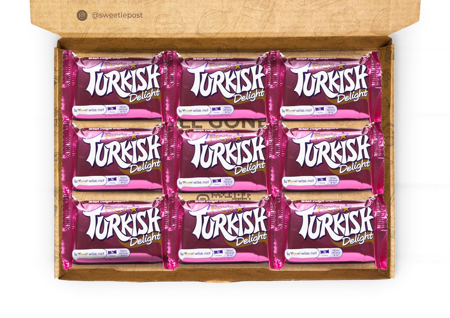 Turkish Delight Gift Box Retro Chocolate Gift Box Turkish Delight Chocolate Letterbox Hamper