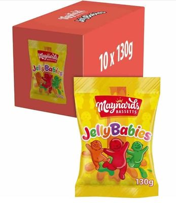 Maynards Bassetts Jelly Babies, 10 x 130g Bags