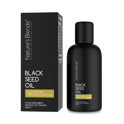 Nature's Blends Black Seed Oil Cold Pressed - 100ml Made with 100% Pure & Natural Nigella Sativa Seeds - Black Cumin Seed Oil Rich in Thymoquinone for Immune System & Overall Wellness (100ml)