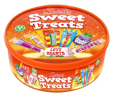 Swizzels Sweet Treats Tub, Assortment of Vegan Sweets and Lollipops in One Large Tub, Family Favourite Sweets, Perfect for Sharing (600g)