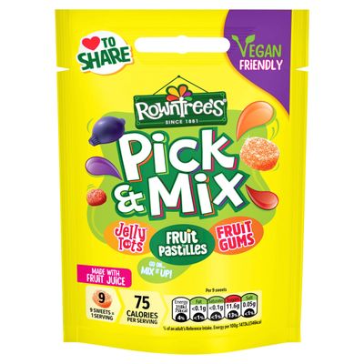 Rowntree's Pick and Mix Sweets Sharing Bags, Vegan Friendly, 10 x 150 g