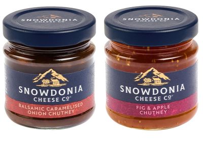 Snowdonia Cheese Company Twin Pack Fig &amp; Apple Chutney &amp; Balsamic Caramelised Onion Chutney from GREAT BRITISH TRADING LIMITED