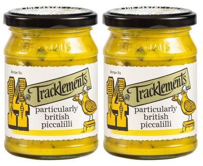 Tracklements - Particularly British Piccalilli, A Great Condiment for Cheddar, Cold Meats and Pork Pies or Partnered with a Ploughman's Board, Vegetarian and Vegan Friendly, Gluten Free, 2 x 230g Jars