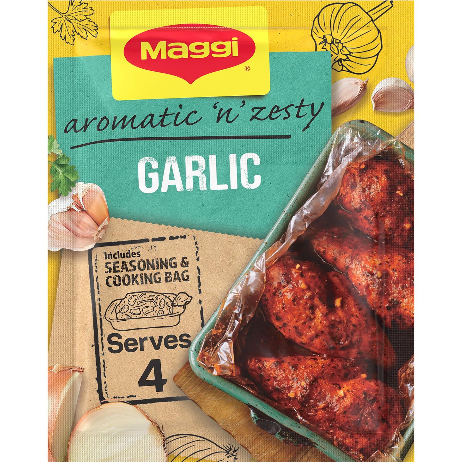Maggi So Juicy Garlic Chicken Seasoning Recipe Mix 30g