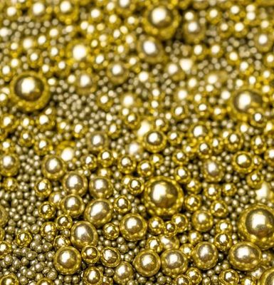 Metallic/Shimmer Balls Edible Cupcake Cake Topper Sprinkles (35g Pouch) (Metallic Gold)