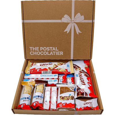 Chocolate Bueno Gift Box Hamper, Letter Box Friendly, Perfect for Presents, Surprises and Special Occasions, Bueno, Happy Hippo, Kinder Cards, The Postal Chocolatier