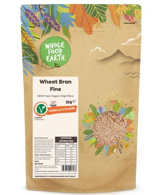 Wholefood Earth Wheat Bran Fine 2 kg GMO Free High Fibre