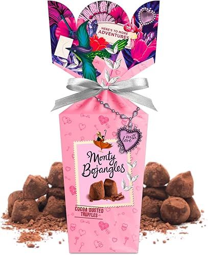 Monty Bojangles With Love Cocoa Dusted Chocolatey Truffles Gift Box (110g), Chocolate Flavoured Truffles, Award-Winning Luxury Chocolatey Truffles, Gift Set With Ribbon &amp; Personalised Message Card