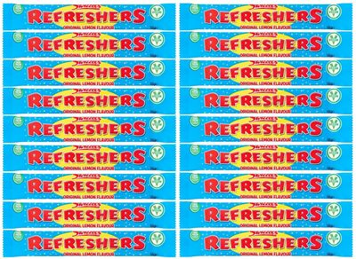 Swizzels Retro Classic Chew Bars Individually Wrapped Sweets Bulk Box Assorted Sweet Pick and Mix Selection (Swizzels Refreshers Chew Bar Lemon x 18)