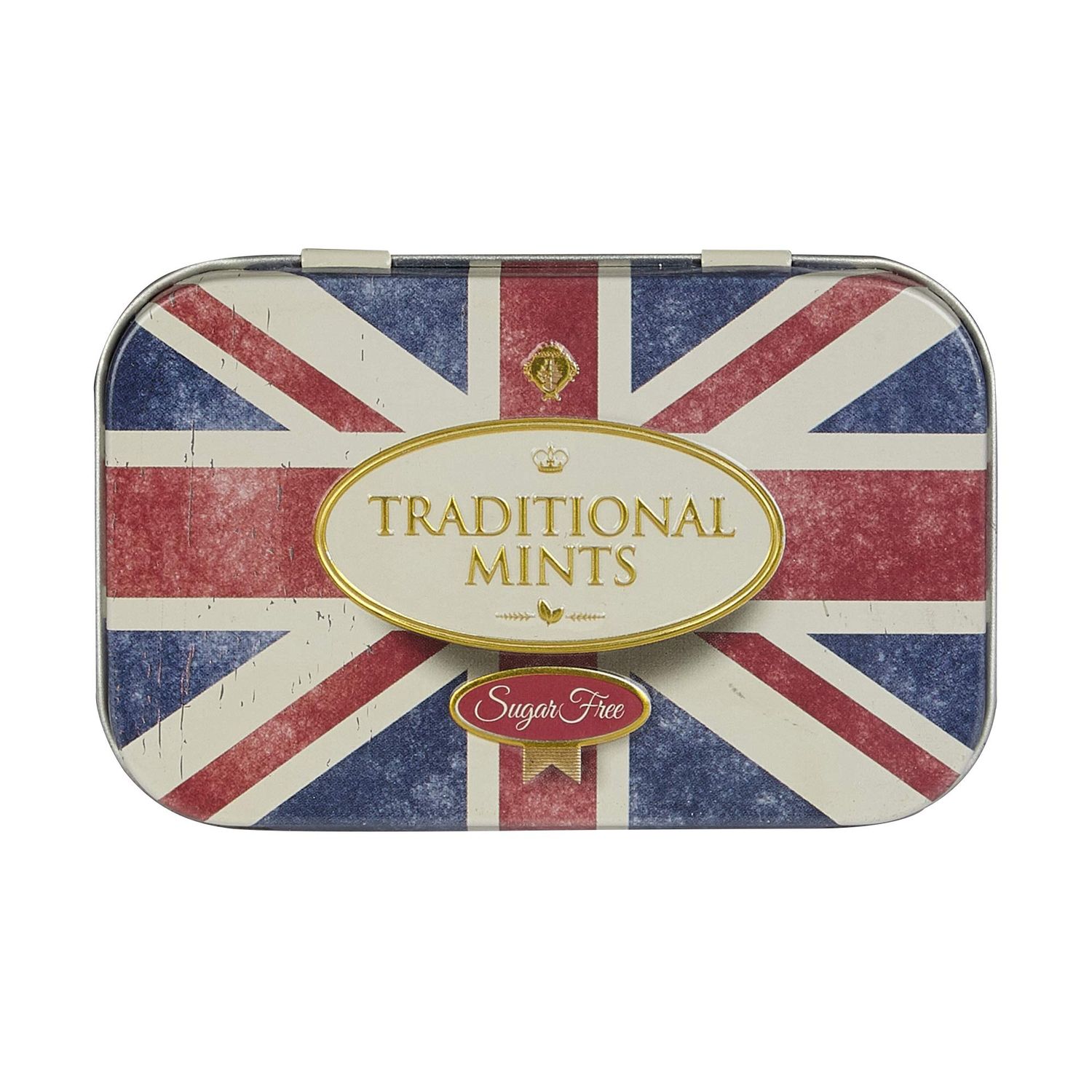 Union Jack Flag Sugar Free Mints Tin (35g, 1.2oz) - British Souvenir Collectible Caddy