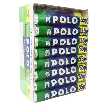Topline Nestle Polo Rolls Bulk Buy - Pack of 32 x 34g Original Polo Mints Tubes with Topline Card. Perfect Peppermint Mints Multipack Sweets for Your Fresh & Minty Breath., White Topline Nestle Polo Rolls Bulk Buy - Pack of 32 x 34g Original Polo Mints Tubes with Topline Card. Perfect Peppermint Mints Multipack Sweets for Your Fresh & Minty Breath., White