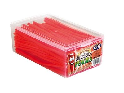 FINI Strawberry Candy Pencils Fruit Flavour Candy 100 piece tub