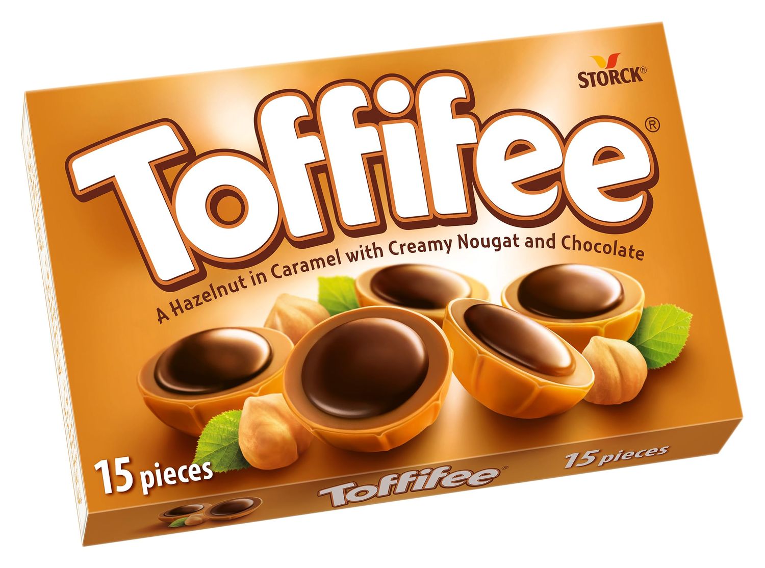 Toffifee Chewy Nougat Caramel Cups With Hazelnut &amp; Smooth Chocolate Treats, Sweet and Nutty Caramel Perfection, 15 Pieces (Pack of 1)