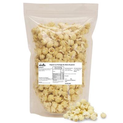 Joe & Seph's Goats Cheese and Black Pepper Popcorn Bulk Party Pack; 1 x Bulk Bag Handmade in UK; using real cheese Gluten Free Air-popped All-natural ingredients Movie night in - 250g