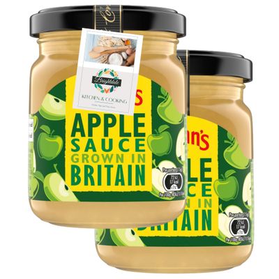 Apple Sauce Bundle with Colmans Bramley Apple Sauce 155g 2 Pack + + Brightdale Kitchen Booklet