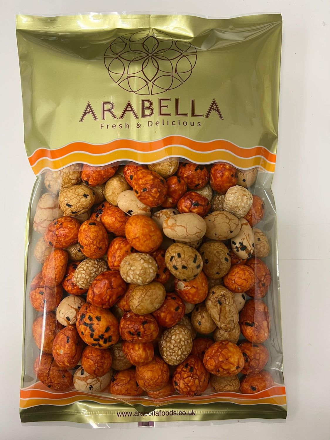 Japanese Balls - Rice Crackers - 350G Crunchy and Delicious Great Tasting Snack - With Sweet and Salty Coated Peanuts