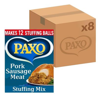 Paxo Limited Edition Pork Sausage Meat Flavour Stuffing Mix, 170 g (Pack of 8)