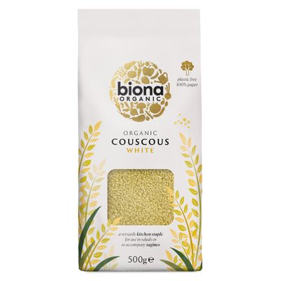 Biona Organic Cous Cous, 500 g - Crafted From Italian Durum Wheat - Sustainable 100% Paper Packaging - Naturally Vegan - For Salads, Stews and Cooking