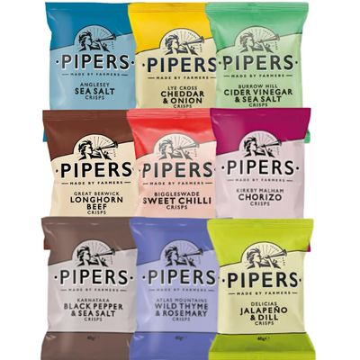 Pipers Crisps Mixed Case 24x40 Mixed Between 8 Flavours