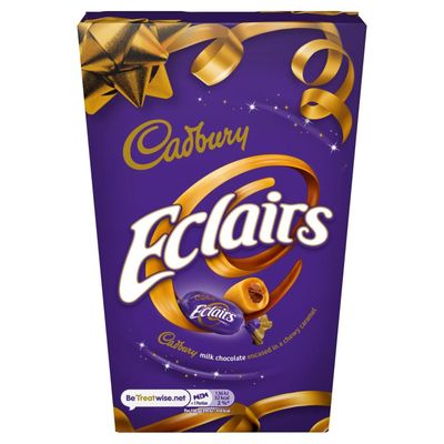Cadbury Eclairs Chocolate Bag, Caramels With Milk Chocolate Centres, Christmas Treat for Sharing or Gifting, 350g (Pack of 1)