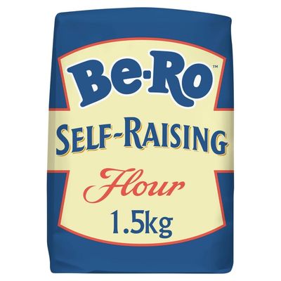 Be-Ro Self Raising Flour 1.5 kg, Premium Self Raising Baking Flour for Light Cakes &amp; Sponges (Pack of 1)