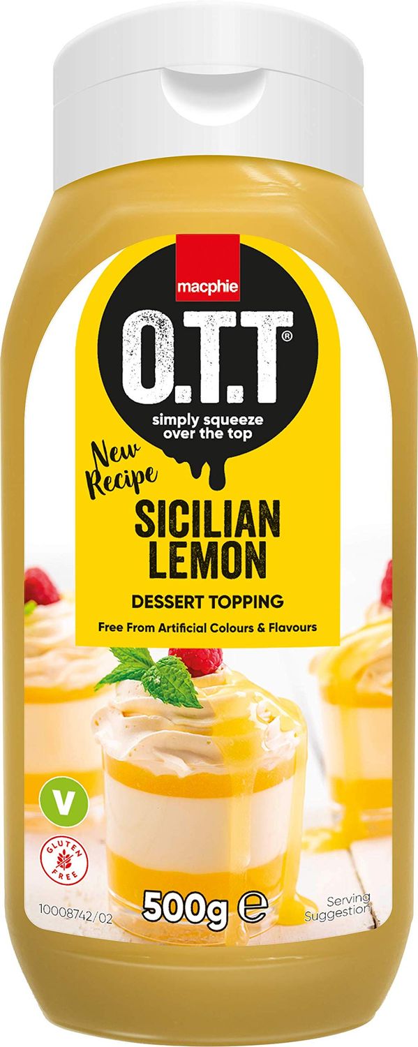 Macphie - OTT Sicilian Lemon Dessert Topping Sauce 500g