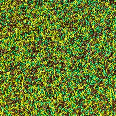 Green &amp; Brown Mixed Cake Sprinkles - 35g of Edible Cake Toppers or Cupcake Decorations - Jungle Farm Dinosaur Minecraft Theme
