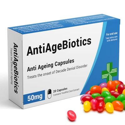 KadoBox - AntiAgeBiotics Funny Gifts for Women, Joke Pill Box, Birthday Gifts for Mum, 30th 40th 50th 60th 70th Birthday Gifts for Women, Funny Secret Santa Gifts