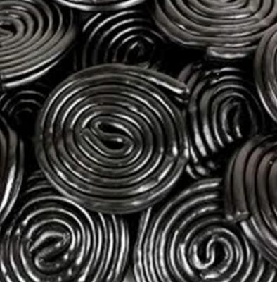 Liquorice Wheels Sweets Black (400g)
