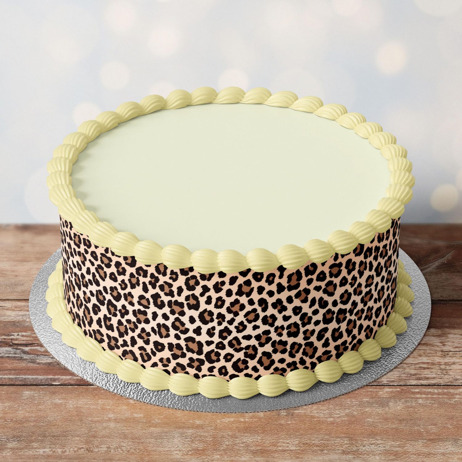 Edible Pre-Cut Leopard Print Border Ribbon Cake Wrap x 3 Fondant Cake Topper Decoration - Ideal For Decorating Your Cakes And Easy To Use