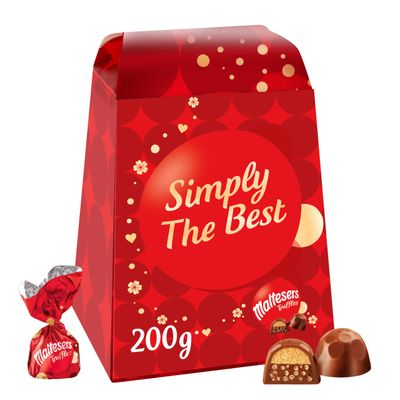 Maltesers Truffle Medium Gift Box 200G with Simply The Best Sleeve