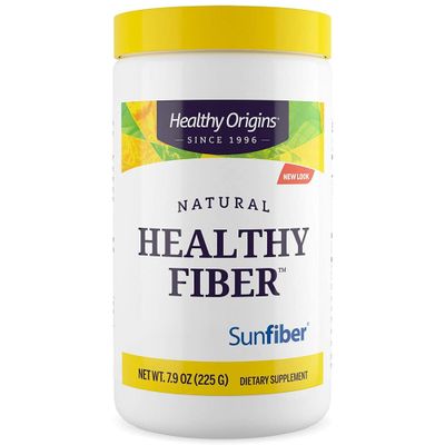 Healthy Origins, Natural Healthy Fiber, Dietary Fibre from Guar Gum, 226g Vegan Powder, Lab-Tested, Vegetarian, Soy Free, Gluten Free, Non-GMO