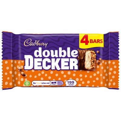 Cadbury Double Decker Chocolate Bar Multipack 4x43.7g 174.8g