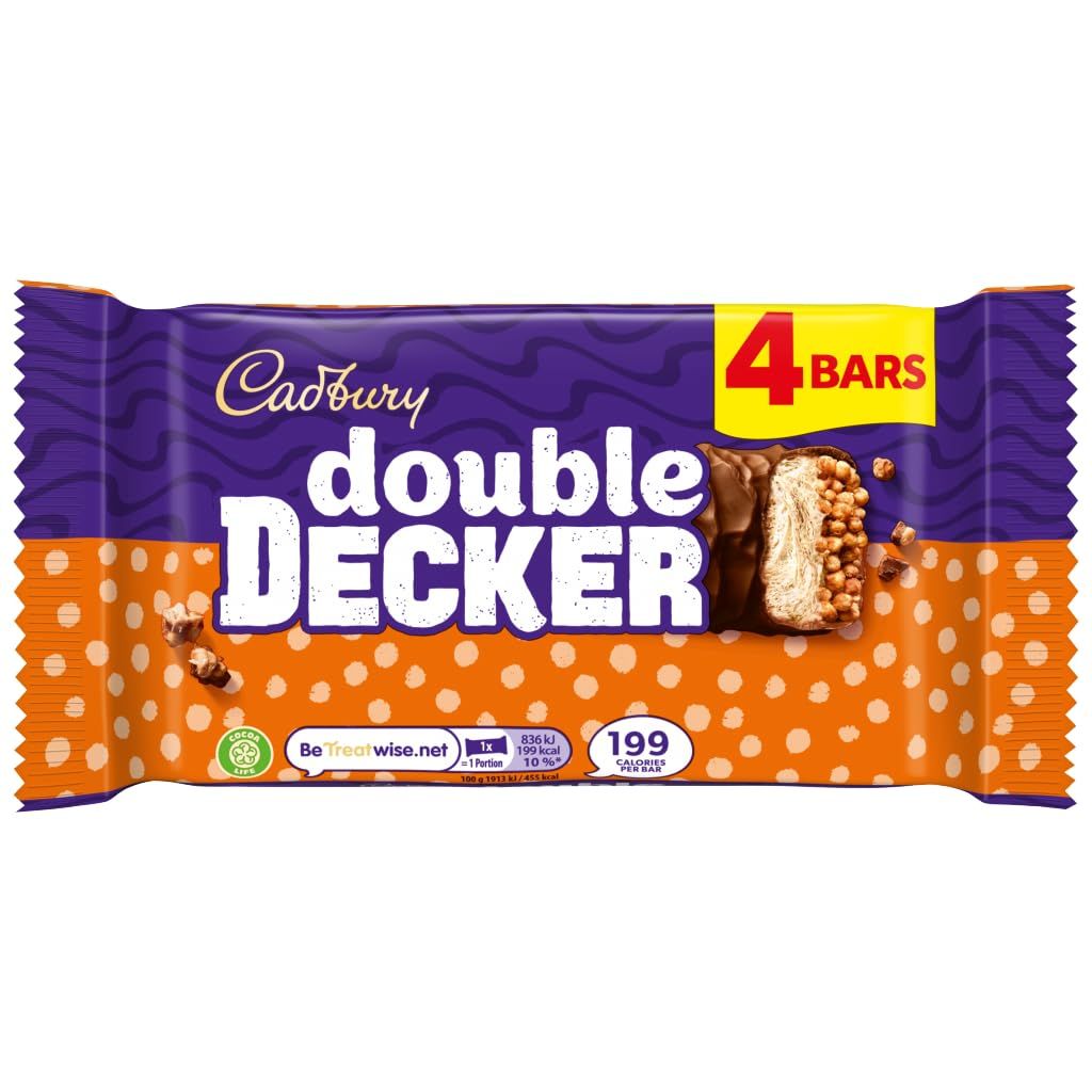 Cadbury Double Decker Chocolate Bar Multipack 4x43.7g 174.8g