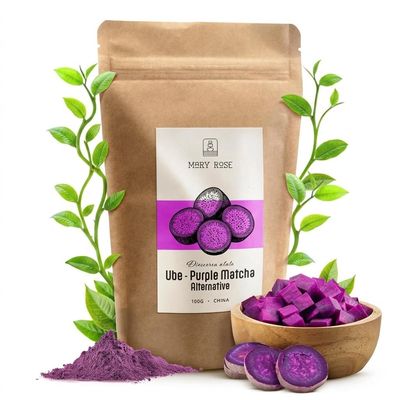 Mary Rose Ube Powder 100g - Purple Matcha, Natural Purple Food Colouring, Sweet Potato Powder for Lattes, Baking &amp; Desserts