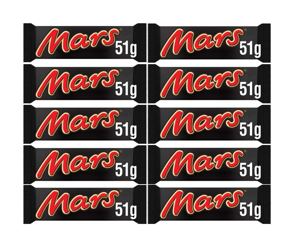 Mars Bar Chocolate Bundle Pack of 10 51g